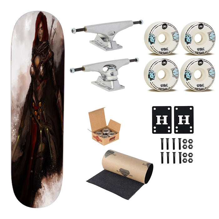 Medieval Black Widow Skateboard Complete Board 8.0" X 31.75"