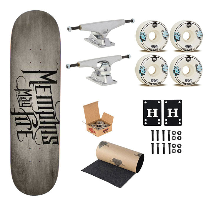 Memphis May Fire Distressed Logo Skateboard Complete Board 8.0" X 31.75"