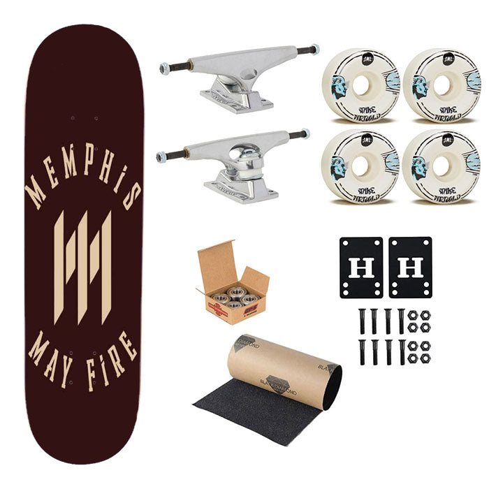 Memphis May Fire Logo Classic Skateboard Complete Board 8.0" X 31.75"