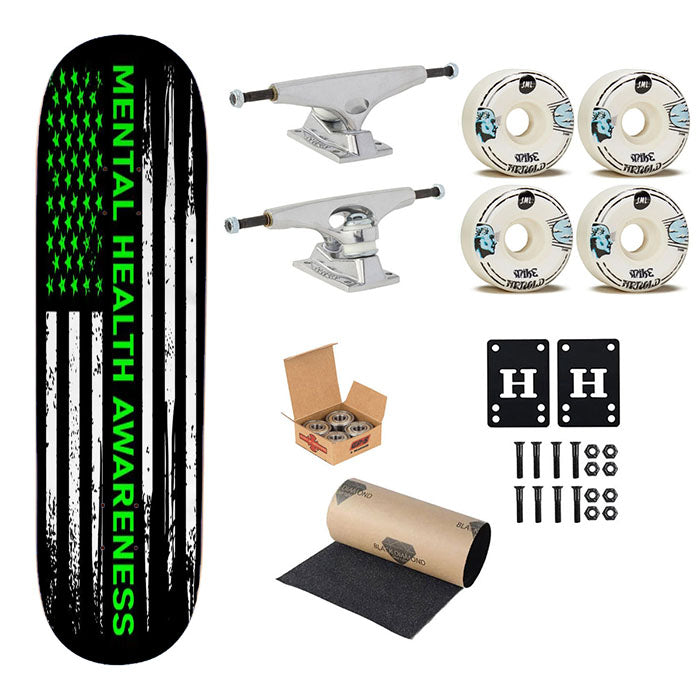Mental Health Awareness Skateboard Complete Board 8.0" X 31.75"