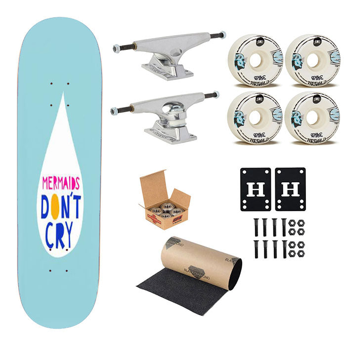 Mermaids Dont Cry Skateboard Complete Board 8.0" X 31.75"