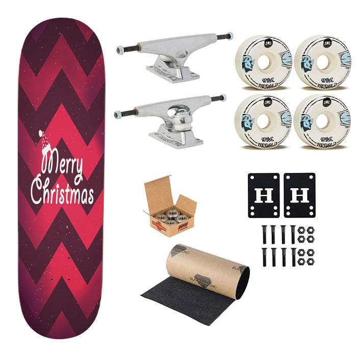 Merry Christmas Cute Skateboard Complete Board 8.0" X 31.75"