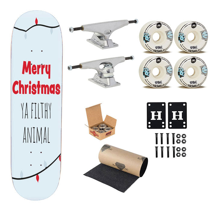 Merry Christmas Ya Filthy Animal Skateboard Complete Board 8.0" X 31.75"