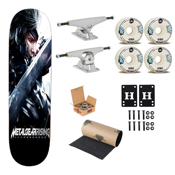 Metal Gear Raiden Skateboard Complete Board 8.0" X 31.75"