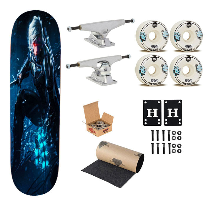 Metal Gear Rising Revengeance Skateboard Complete Board 8.0" X 31.75"