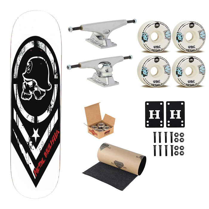 Metal Mulisha Black Logo Skateboard Complete Board 8.0" X 31.75"
