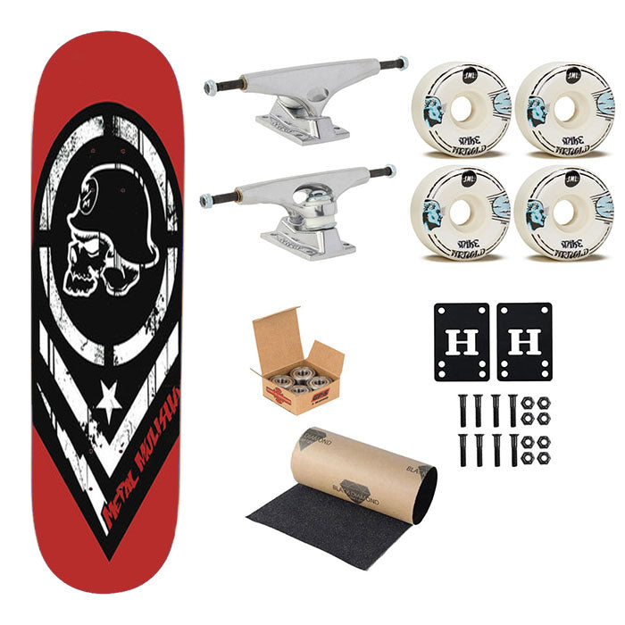 Metal Mulisha Red Logo Skateboard Complete Board 8.0" X 31.75"