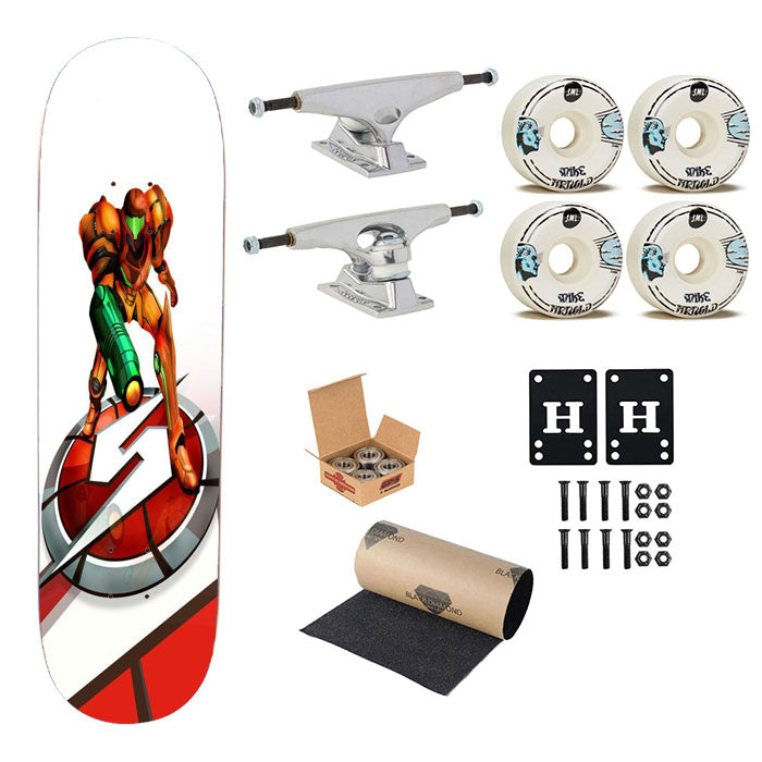 Metroid Prime Nintendo Retro Games Skateboard Complete Board 8.0" X 31.75"