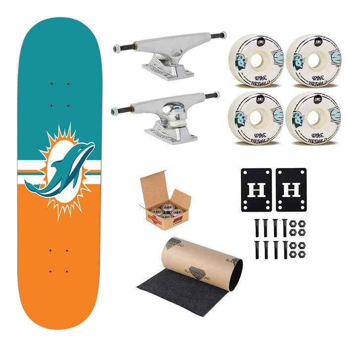 Miami Dolphin Mascot Wallpaper Skateboard Complete Board 8.0" X 31.75"
