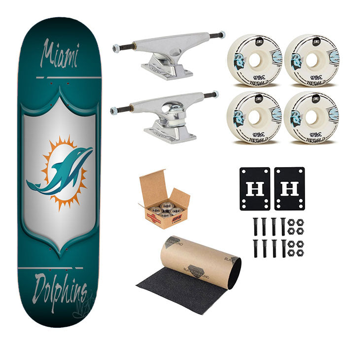 Miami Dolphins, Afc, Charles Harris Skateboard Complete Board 8.0" X 31.75"