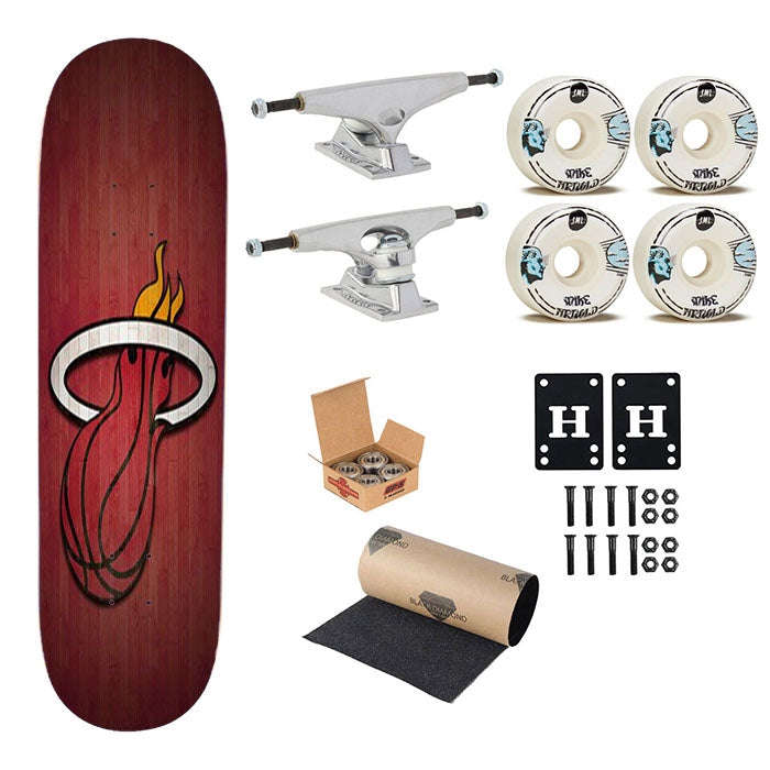 Miami Heat Skateboard Complete Board 8.0" X 31.75"