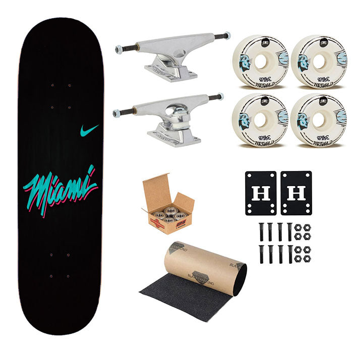 Miami Heat Nike Skateboard Complete Board 8.0" X 31.75"