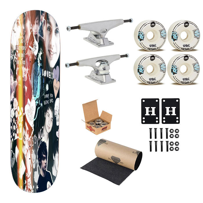 Michael Clifford Collage Skateboard Complete Board 8.0" X 31.75"