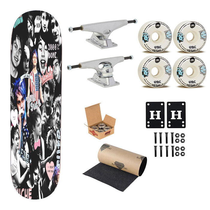 Michael Clifford Collage 3 Skateboard Complete Board 8.0" X 31.75"