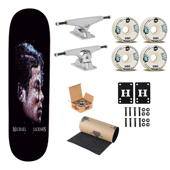 Michael Jackson Abstract Face Skateboard Complete Board 8.0" X 31.75"