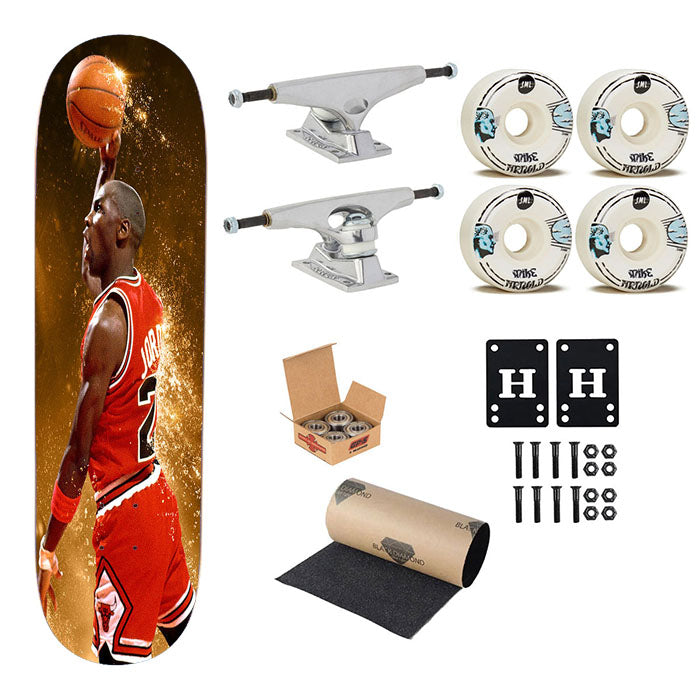 Michael Jordan Chicago Bulls Skateboard Complete Board 8.0" X 31.75"