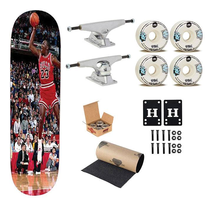 Michael Jordan Dunk Vintage Look Skateboard Complete Board 8.0" X 31.75"