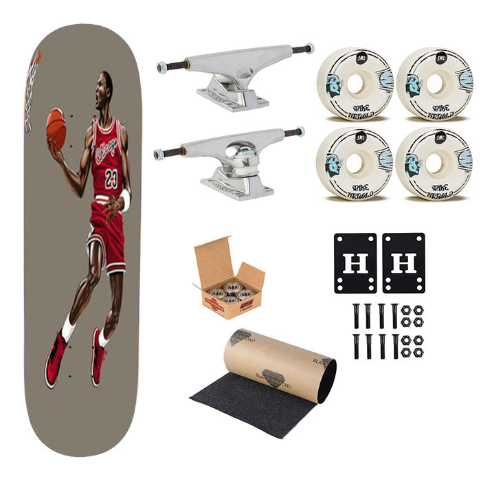 Michael Jordan Jump Shot Skateboard Complete Board 8.0" X 31.75"