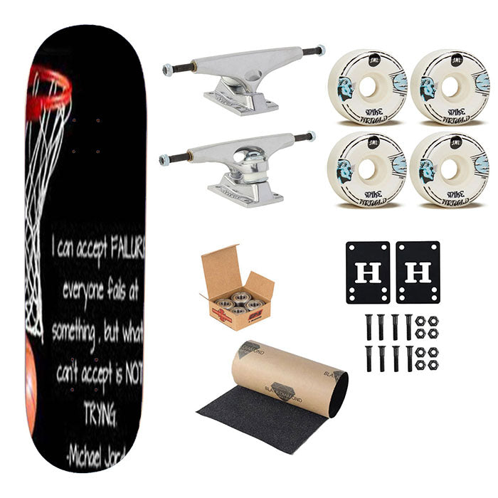 Michael Jordan Quotes Skateboard Complete Board 8.0" X 31.75"