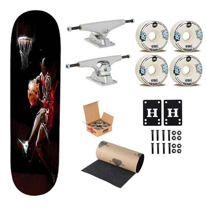Michael Jordan Slamdunk Skateboard Complete Board 8.0" X 31.75"