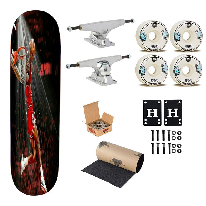 Michael Jordan Slamdunks Skateboard Complete Board 8.0" X 31.75"