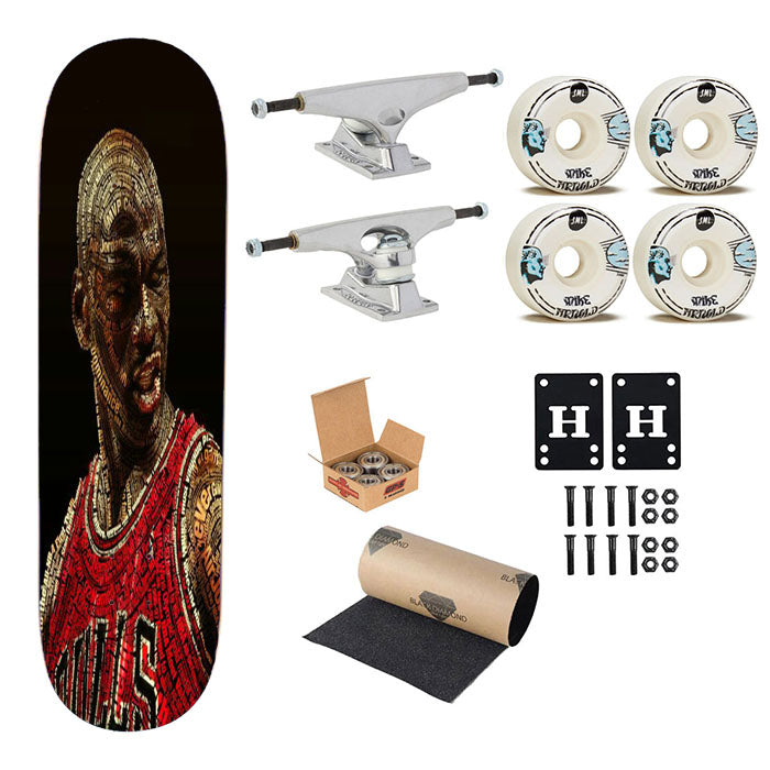 Michael Jordan Typhograpy Skateboard Complete Board 8.0" X 31.75"