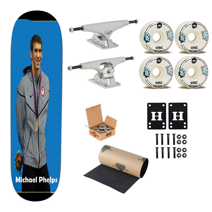 Michael Phelps Skateboard Complete Board 8.0" X 31.75"