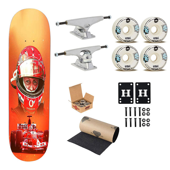 Michael Schumacher Formula One Skateboard Complete Board 8.0" X 31.75"