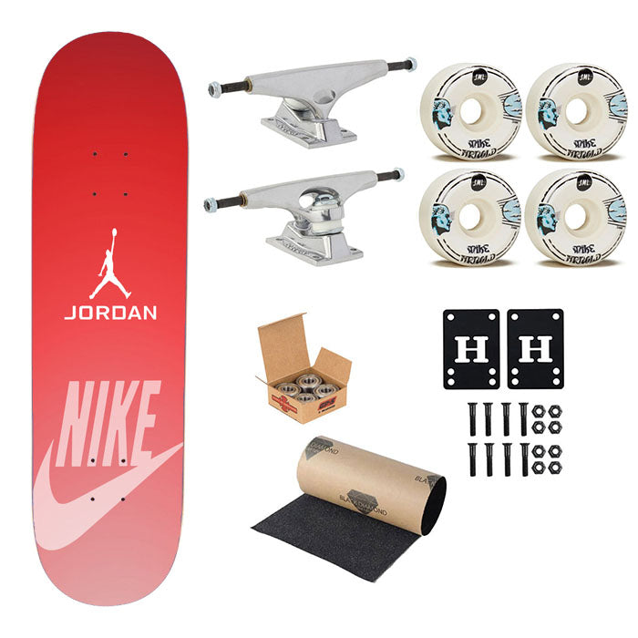 Micheal Jordan Nike Wallpaper Skateboard Complete Board 8.0" X 31.75"
