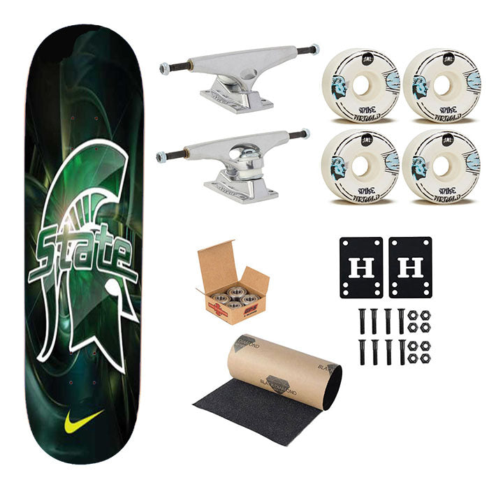 Michigan State Nike Skateboard Complete Board 8.0" X 31.75"