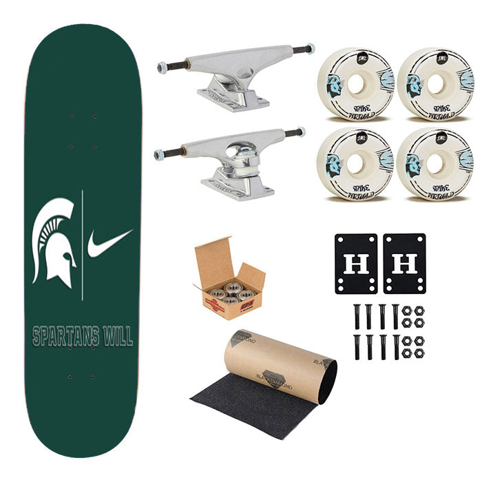 Michigan State Spartans Nike Skateboard Complete Board 8.0" X 31.75"