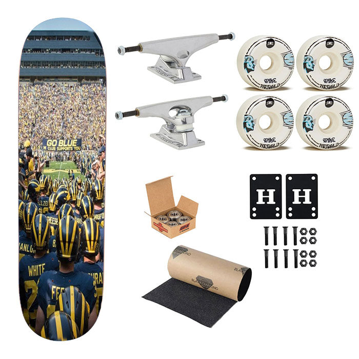 Michigan Wolverines 3 Skateboard Complete Board 8.0" X 31.75"