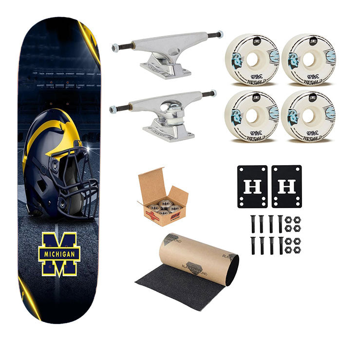 Michigan Wolverines Football 3 Skateboard Complete Board 8.0" X 31.75"