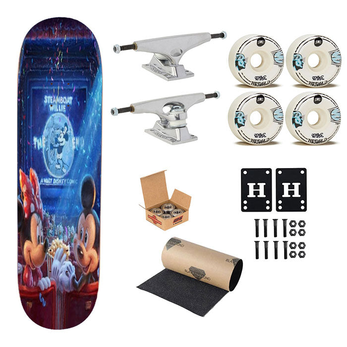 Mickey 90 Years Of Magic Skateboard Complete Board 8.0" X 31.75"