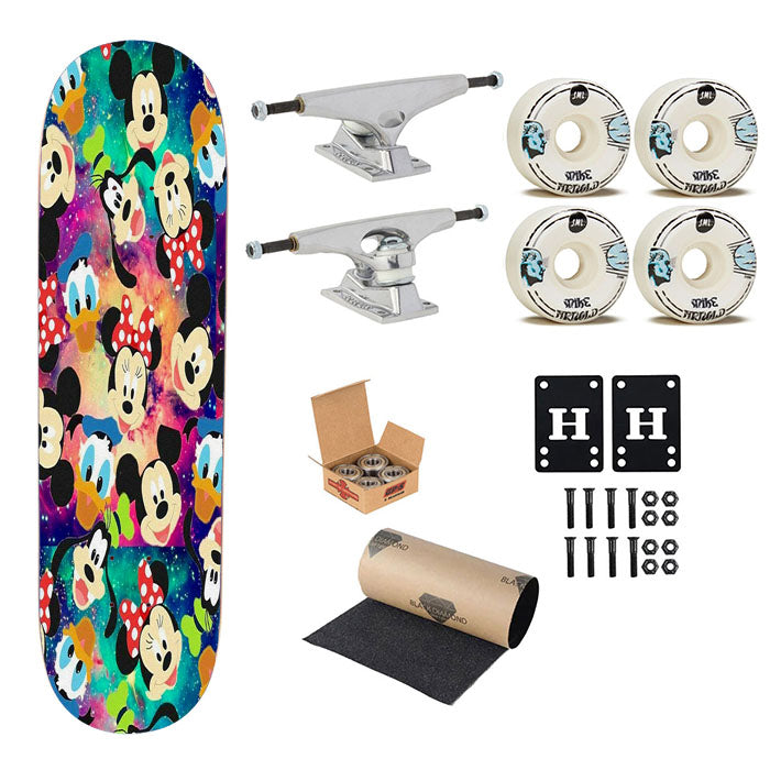 Mickey And Friends Galaxy Wallpaper Skateboard Complete Board 8.0" X 31.75"