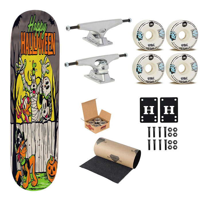Mickey And Friends Halloween Skateboard Complete Board 8.0" X 31.75"