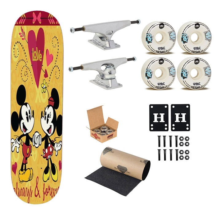 Mickey And Minnie Always Skateboard Complete Board 8.0" X 31.75"