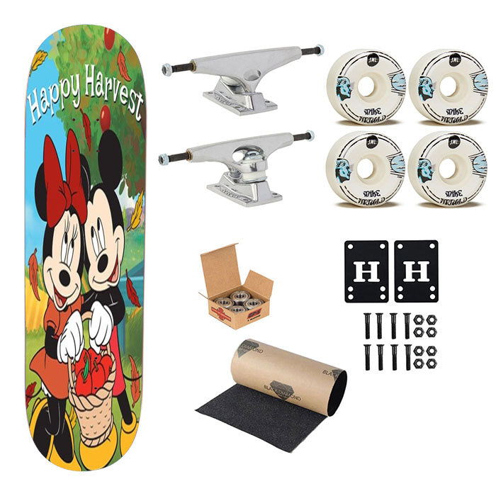 Mickey And Minnie Happy Harvest Skateboard Complete Board 8.0" X 31.75"