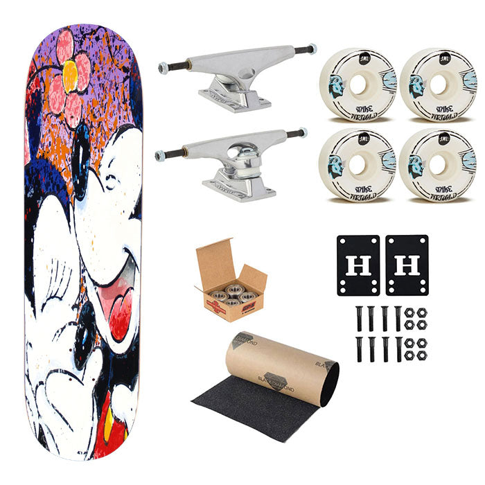 Mickey Love Minnie Skateboard Complete Board 8.0" X 31.75"