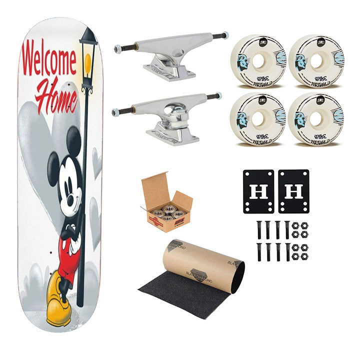 Mickey Love Welcome Home Lamppost Skateboard Complete Board 8.0" X 31.75"