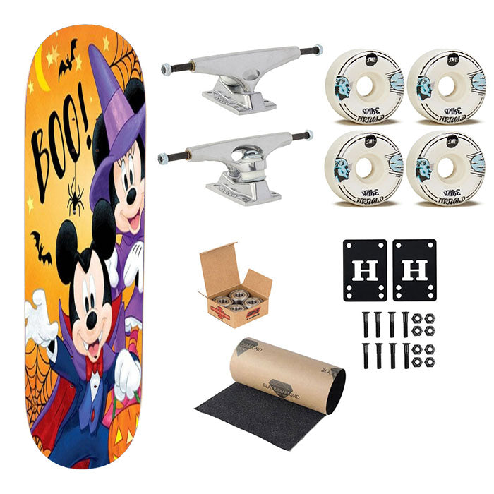 Mickey Minnie Boo Skateboard Complete Board 8.0" X 31.75"