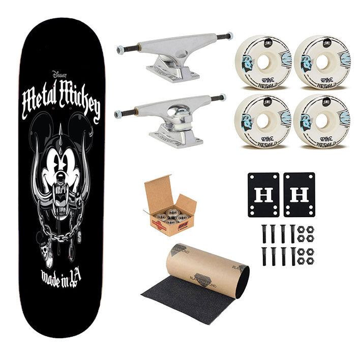 Mickey Motohead Metal Cartoon Skateboard Complete Board 8.0" X 31.75"