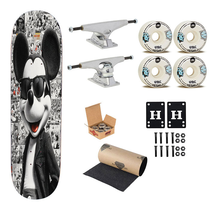 Mickey Mouse Skateboard Complete Board 8.0" X 31.75"