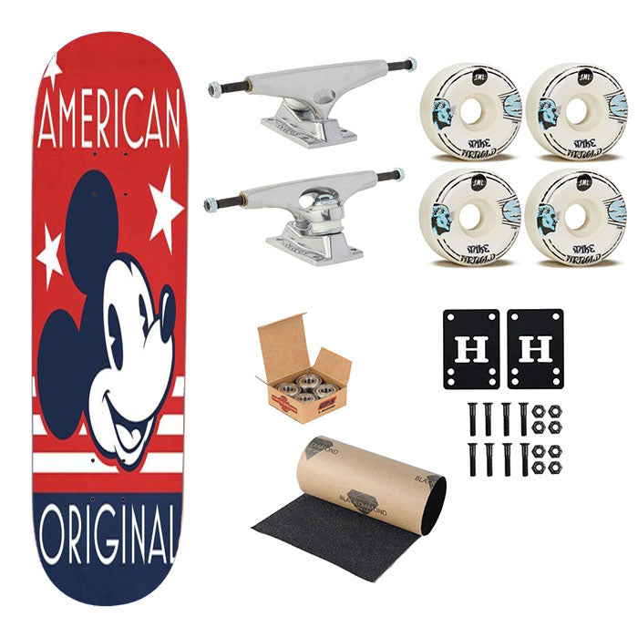 Mickey Mouse American Original Skateboard Complete Board 8.0" X 31.75"