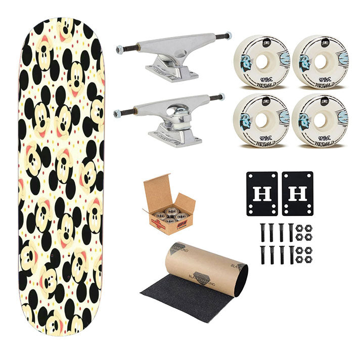 Mickey Mouse Disney Pattern Skateboard Complete Board 8.0" X 31.75"