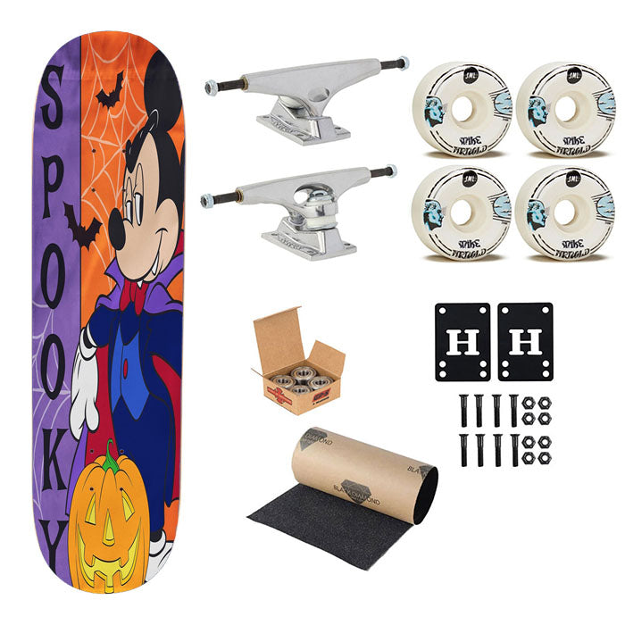 Mickey Mouse Halloween Skateboard Complete Board 8.0" X 31.75"