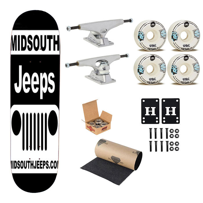 Midsouth Jeeps Skateboard Complete Board 8.0" X 31.75"