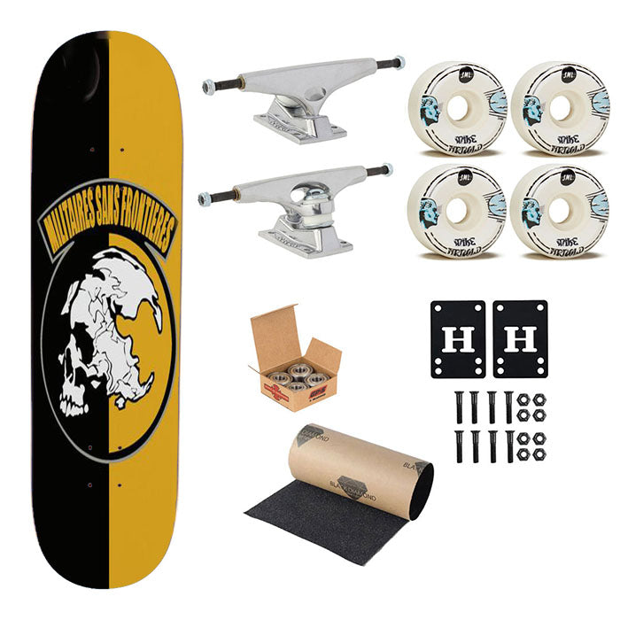 Militaires Sans Frontieres 4 Skateboard Complete Board 8.0" X 31.75"