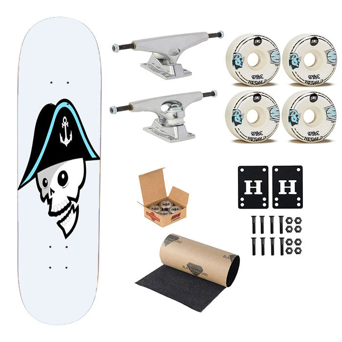 Milwaukee Admirals Hook Face Skateboard Complete Board 8.0" X 31.75"