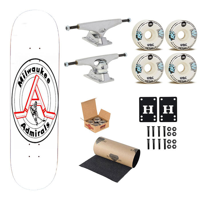 Milwaukee Admirals Symbol Skateboard Complete Board 8.0" X 31.75"